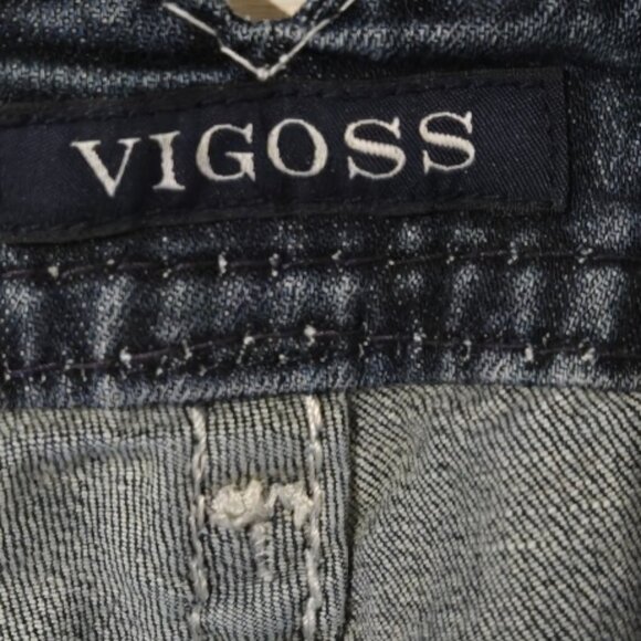 Vigoss New York Slim Boot Jeans Size 20 Embellished Pockets Dark Wash Size 20/33 - Picture 4 of 9